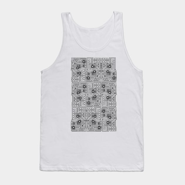 Circuit Board Computer Microcontroller Shirt Design Gift Tank Top by Bohnenkern